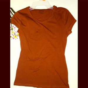 Burnt Orange Short Sleeve Shirt Top